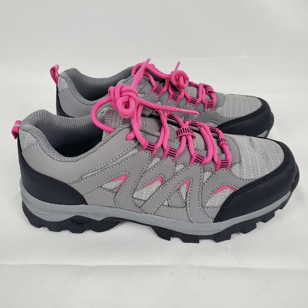 NIB Highland Creek Girls Youth Journey Hiking Shoes Athletic Gray/Pink Sz 13 - Picture 5 of 9